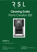 RSL Flavia Creation 500 Cleaning Manual preview