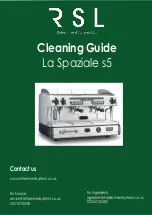 RSL La Spaziale s5 Cleaning Manual preview