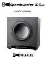 Предварительный просмотр 1 страницы RSL Speedwoofer 10SMKII Owner'S Manual