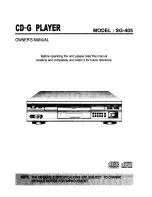 Preview for 1 page of RSQ SG-405 Owner'S Manual