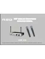 RSQ UHF-438 Operation Manual preview