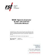 RST Instruments MEMS Digital Inclinometer System Instruction Manual preview