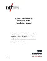 RST Instruments Push-In Pressure Cell Installation Manual preview