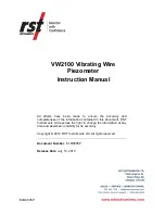 Предварительный просмотр 1 страницы RST Instruments VW2100 Instruction Manual