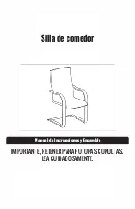 Предварительный просмотр 9 страницы RST Barcelo OP-PETS6-BAR-Chairs Assembly Instructions Manual