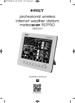 RST meteoscan 937PRO Operation Manual предпросмотр