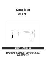 Preview for 1 page of RST OP-PECT2646-CNS Assembly Instructions Manual