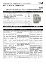 RST Solar PV T1+T2 G 1000V DC Installation Manual preview