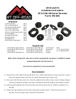 Preview for 1 page of RT Off-Road RT21054 Installation Instructions