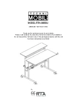 RTA Products Techni Mobili RTA-3800SU Assembly Instructions Manual preview