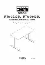 RTA Products Techni Mobili RTA-3930SU Assembly Instructions Manual preview