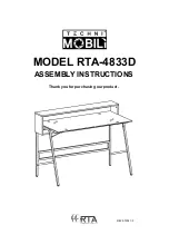 Preview for 1 page of RTA Products TECHNI MOBILI RTA-4833D Assembly Instructions Manual