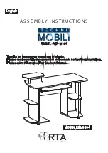 RTA Products Techni Mobili RTA-8104 Assembly Instructions Manual preview