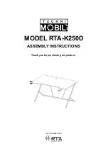 RTA Products Techni Mobili RTA-K250D Assembly Instructions Manual preview