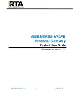 RTA 460BMSPBS-N70PB Product User Manual preview