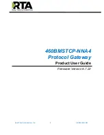 RTA 460BMSTCP-NNA4 Product User Manual preview