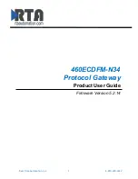 RTA 460ECDFM-N34 Product User Manual preview