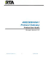 RTA 460ECMM-NNA1 Product User Manual preview