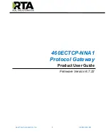 RTA 460ECTCP-NNA1 Product User Manual предпросмотр