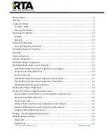 Preview for 3 page of RTA 460ESMS Product User Manual