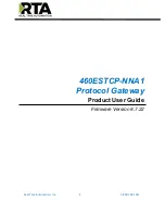 RTA 460ESTCP-NNA1 Product User Manual предпросмотр