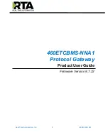 Предварительный просмотр 1 страницы RTA 460ETCBMS-NNA1 Product User Manual