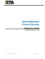 Предварительный просмотр 1 страницы RTA 460ETCMM-NNA1 Product User Manual