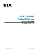 Preview for 1 page of RTA 460ETCMS-N2E Product User Manual