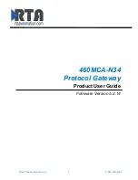 RTA 460MCA-N34 Product User Manual preview