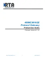 Preview for 1 page of RTA 460MCWI-N2E Product User Manual