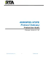 RTA 460MMPBS-N70PB Product User Manual предпросмотр