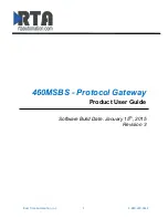 Preview for 1 page of RTA 460MSBS Product User Manual