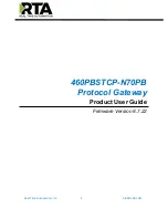 Предварительный просмотр 1 страницы RTA 460PBSTCP-N70PB Product User Manual