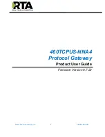 Предварительный просмотр 1 страницы RTA 460TCPUS-NNA4 Product User Manual