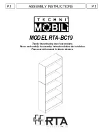 Preview for 1 page of RTA Techni Mobili RTA-BC19 Assembly Instructions Manual