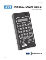 Предварительный просмотр 1 страницы RTC AP21 Series Operation And Service Manual