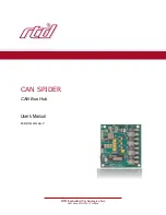 rtd CAN SPIDER User Manual предпросмотр