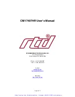 Предварительный просмотр 3 страницы rtd CM17407HR User Manual