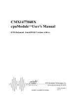 Preview for 1 page of rtd cpuModule CMX147786HX User Manual