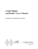 Preview for 1 page of rtd cpuModule CMX47786HX User Manual