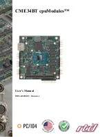 Preview for 1 page of rtd cpuModules CME34BT User Manual