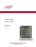 rtd DM34216HR User Manual предпросмотр