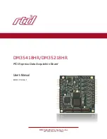 rtd DM35218HR User Manual preview