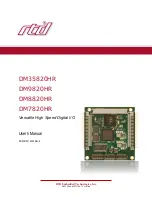 Предварительный просмотр 1 страницы rtd DM35820HR User Manual