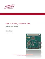 Предварительный просмотр 1 страницы rtd GPS25162HR User Manual