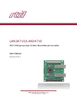 Preview for 1 page of rtd LAN24710 User Manual