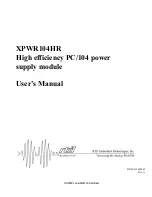 Предварительный просмотр 1 страницы rtd XPWR104HR User Manual