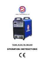Rtech TIG401 Operation Instructions Manual preview