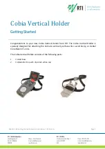 Предварительный просмотр 1 страницы RTI Cobia Vertical Holder Getting Started