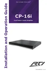 Предварительный просмотр 1 страницы RTI Cool Power CP-16i Installation And Operation Manual